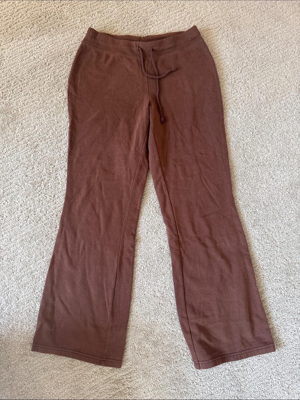 PLAYBOY Brown Knit Lounge Pants with Elastic Waist